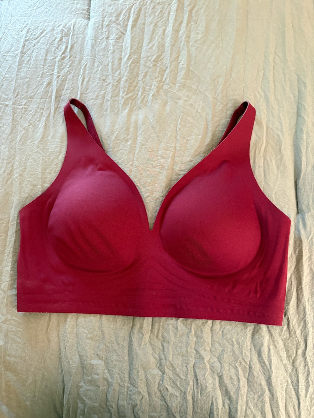 Auden Luxe Stretch Unlined Long Line Bralette. Size Large.